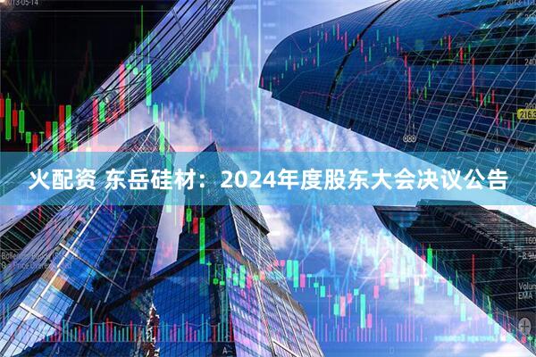 火配资 东岳硅材：2024年度股东大会决议公告