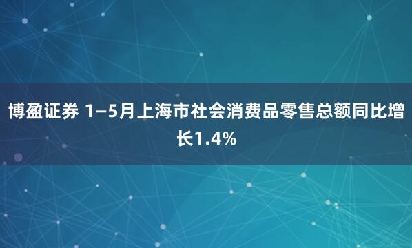 博盈证券 1—5月上海市社会消费品零售总额同比增长1.4%
