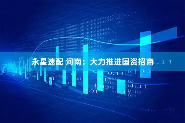 永星速配 河南：大力推进国资招商